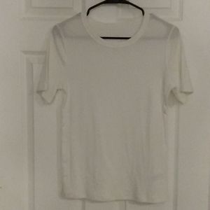 Ribbed White T-Shirt